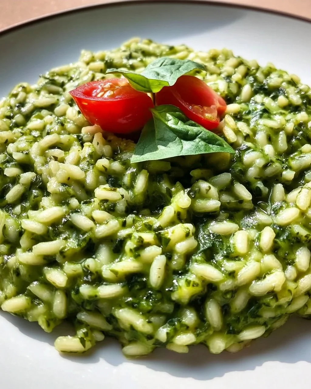 Spinat-Risotto mit frischen Kräutern