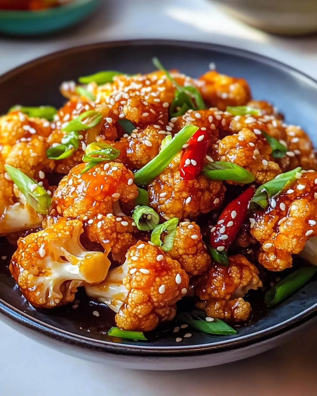 Sticky Sesame Cauliflower