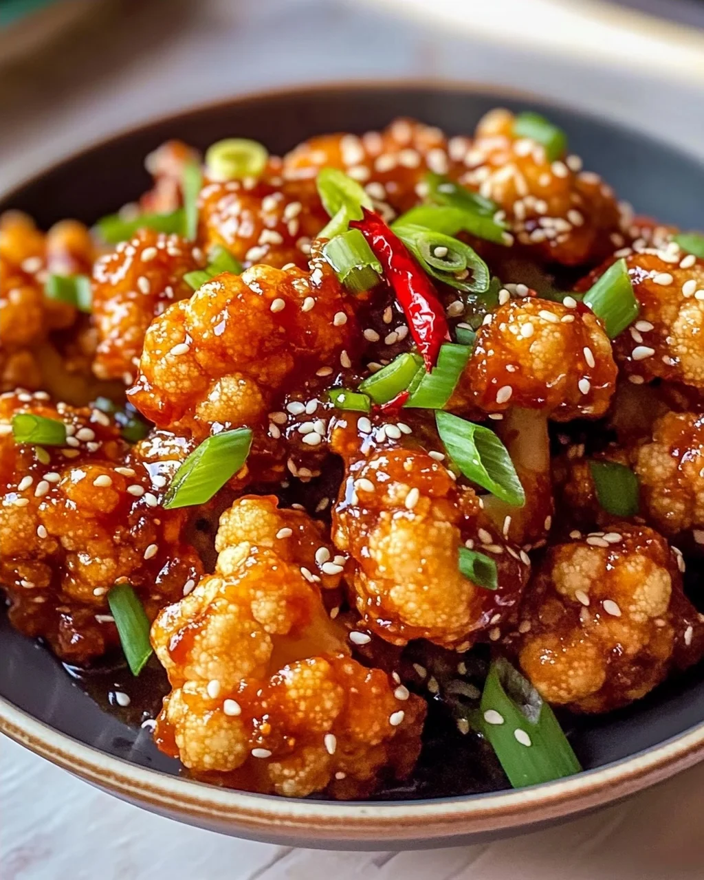 Sticky Sesame Cauliflower