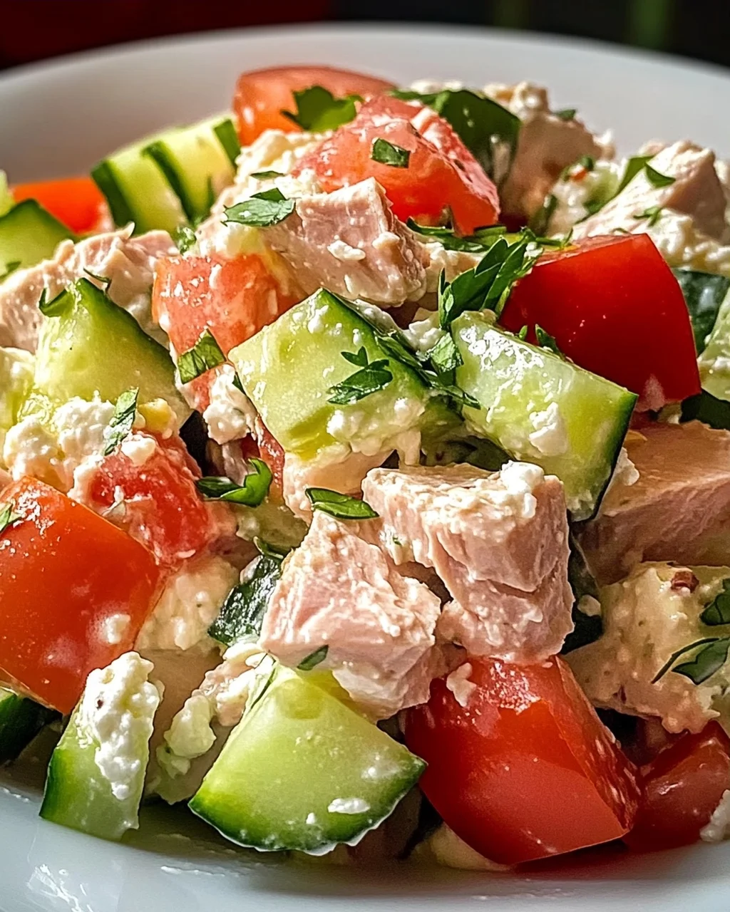 Thunfisch-Hüttenkäse-Salat