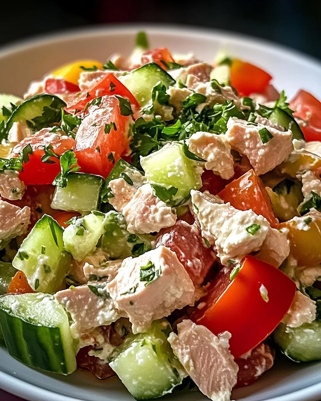 Thunfisch-Hüttenkäse-Salat