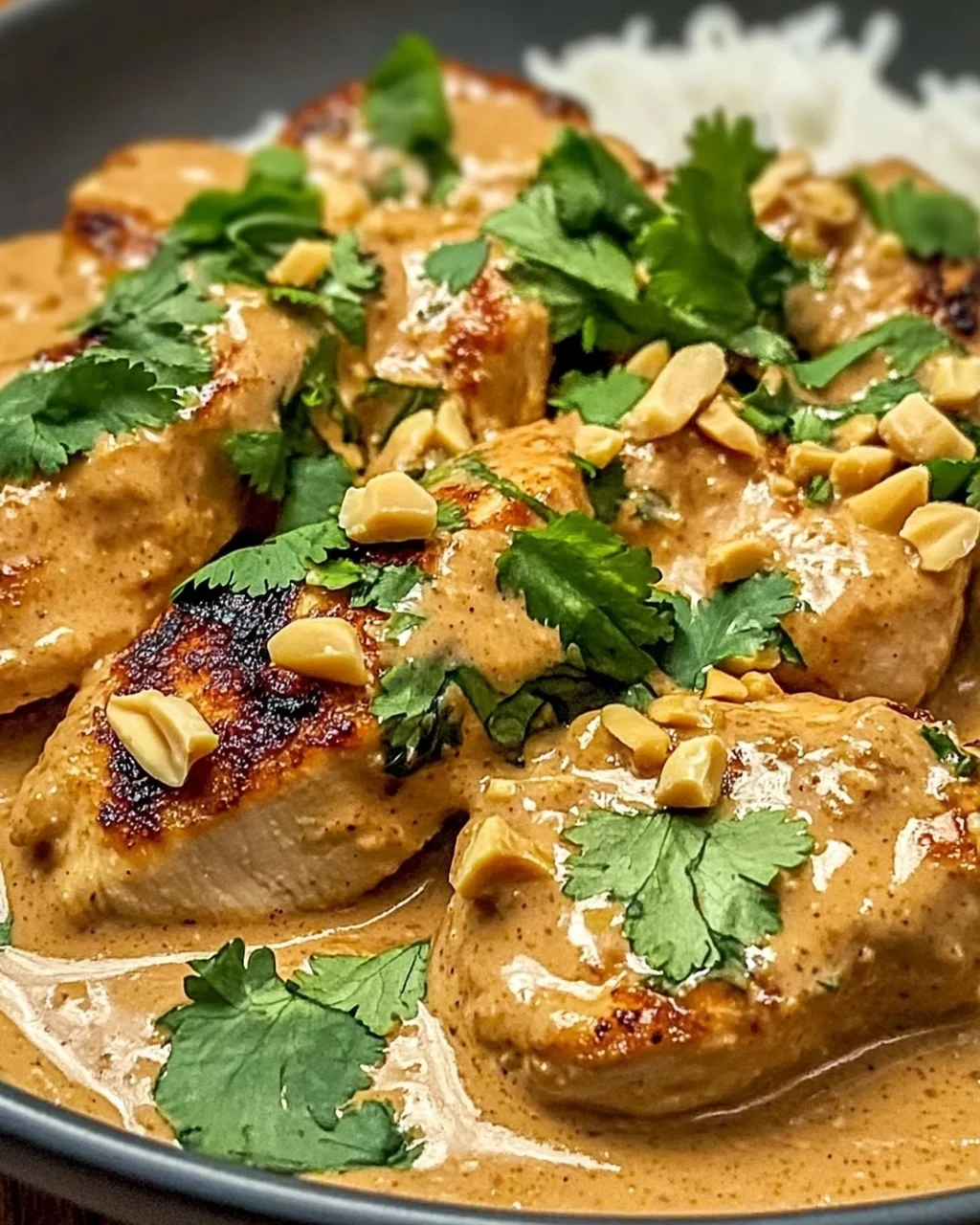 Unwiderstehliches Thai-Erdnuss-Hühnchen in 30 Min